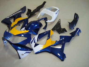 Bleu Foncé Jaune Blanc Carénage Honda CBR 900 RR 929 2000-2001