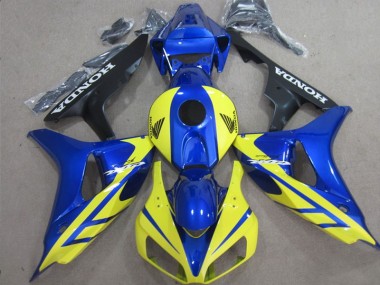 Bleu Jaune Carénages Honda CBR 1000 RR 2006-2007