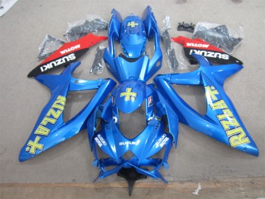 Bleu Jaune Rizla Blanc Motul Carénage Suzuki GSXR 600 K8 2008-2010