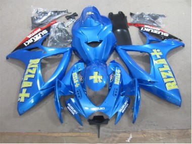 Bleu Jaune Rizla Carénage Suzuki GSXR 600 K6 2006-2007