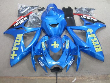 Bleu Jaune Rizla Carénages Suzuki GSXR 750 K6 2006-2007