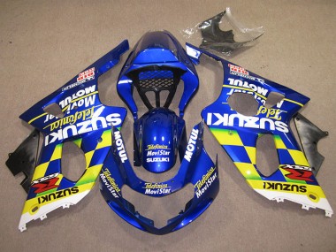 Bleu Jaune Telefumica Movistar Carénage Suzuki GSXR 1000 K1 2000-2002