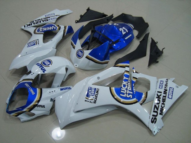 Bleu Lucky Strike Carénage Suzuki GSXR 1000 K7 2007-2008 Bleu Lucky Strike Carénage Suzuki GSXR 1000 K7 2007-2008