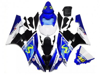 Bleu Noir Blanc Carénage Yamaha R6 2006-2007
