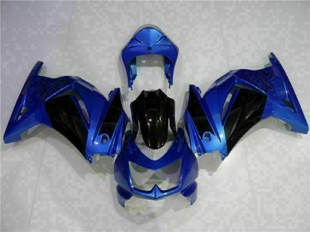Bleu Noir Carénage Kawasaki EX250 2008-2012 Bleu Noir Carénage Kawasaki EX250 2008-2012