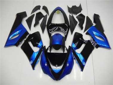 Bleu Noir Carénage Kawasaki ZX6R 2005-2006