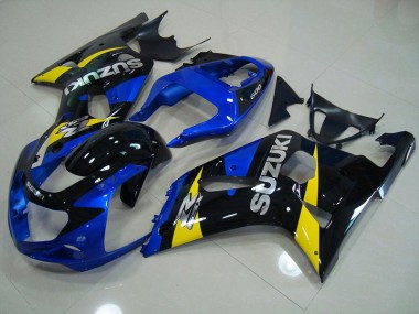 Bleu Noir Carénage Suzuki GSXR 750 K1 K2 K3 2001-2003