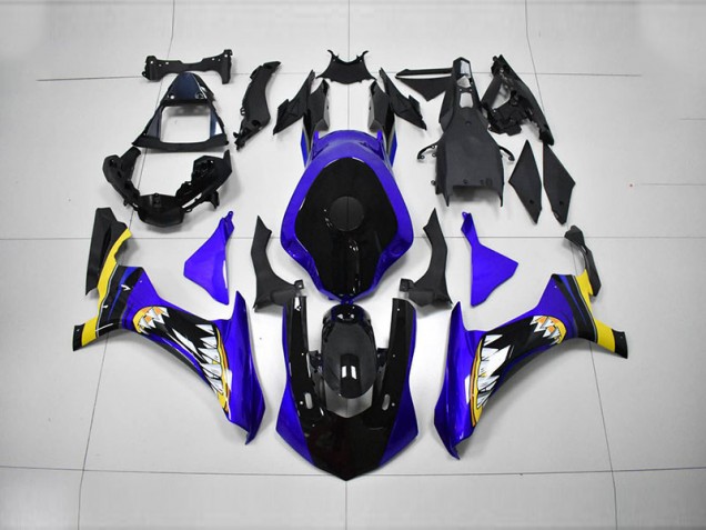 Bleu Noir Carénage Yamaha R1 2015-2019 Bleu Noir Carénage Yamaha R1 2015-2019