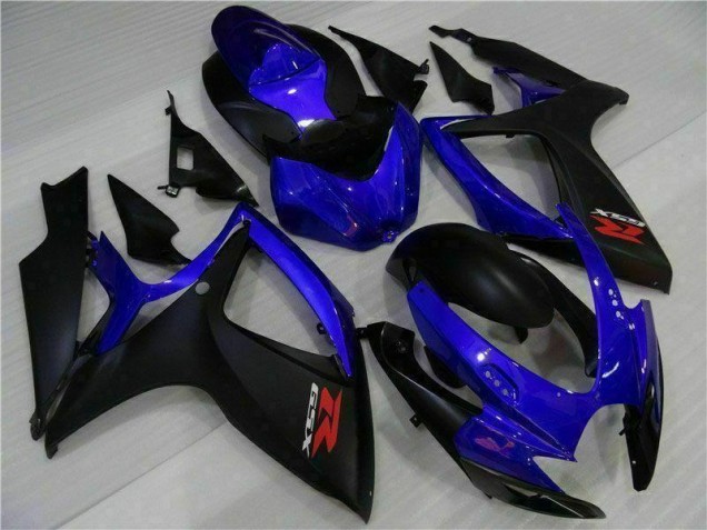 Bleu Noir Carénages Suzuki GSXR 600 / 750 K6 2006-2007 Bleu Noir Carénages Suzuki GSXR 600 / 750 K6 2006-2007