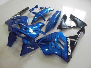 Bleu Noir Flamme Carénages Kawasaki ZX9R 1994-1997