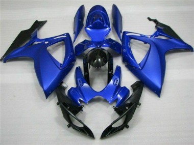 Bleu Noir Kit Carénages Complet Suzuki GSXR 600 / 750 K6 2006-2007