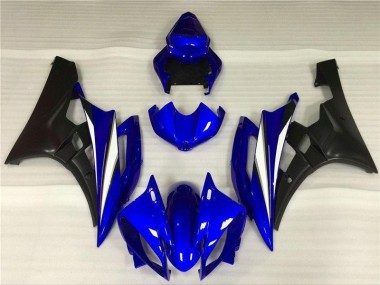 Bleu Noir Kit Carénages Complet Yamaha R6 2006-2007