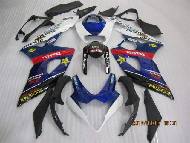 Bleu Noir Rockstar Carénage Suzuki GSXR 1000 K5 2005-2006 Bleu Noir Rockstar Carénage Suzuki GSXR 1000 K5 2005-2006