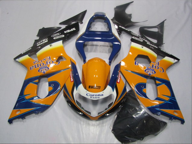 Bleu Orange Corona Extra Carénage Suzuki GSXR 600 K1 K2 K3 2001-2003 Bleu Orange Corona Extra Carénage Suzuki GSXR 600 K1 K2 K3 2001-2003