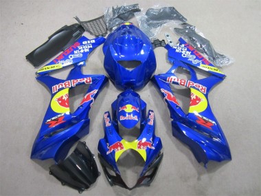 Bleu Red Bull Carénage Suzuki GSXR 1000 K7 2007-2008