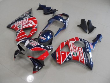 Bleu Rouge Cycle World Castrol Carénage Honda CBR 900 RR 954 2002-2003