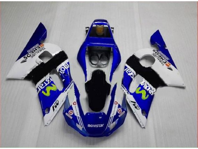 Bleu Vert Blanc Carénage Yamaha R6 1998-2002 Bleu Vert Blanc Carénage Yamaha R6 1998-2002