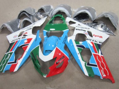 Bleu Vert Rouge Motul Carénage Suzuki GSXR 600 K4 2004-2005