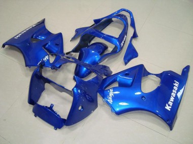 Bleu avec Blanc Décalque Carénage Kawasaki ZX6R 2000-2002
