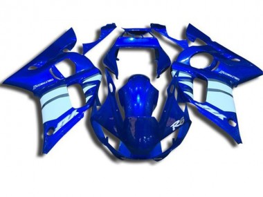 Bleu et Blanc Carénage Yamaha R6 1998-2002