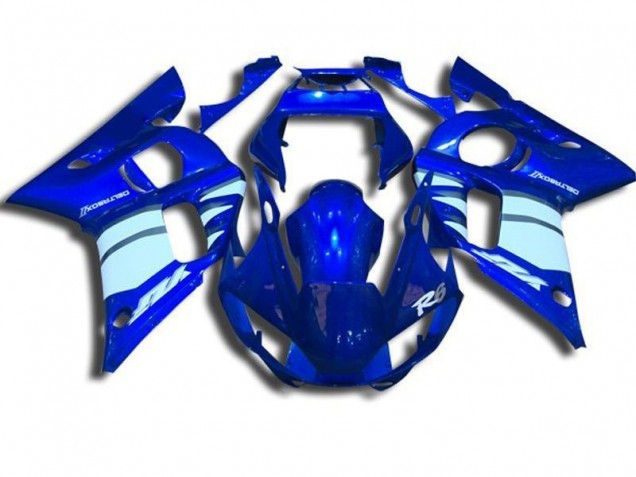 Bleu et Blanc Carénage Yamaha R6 1998-2002 Bleu et Blanc Carénage Yamaha R6 1998-2002