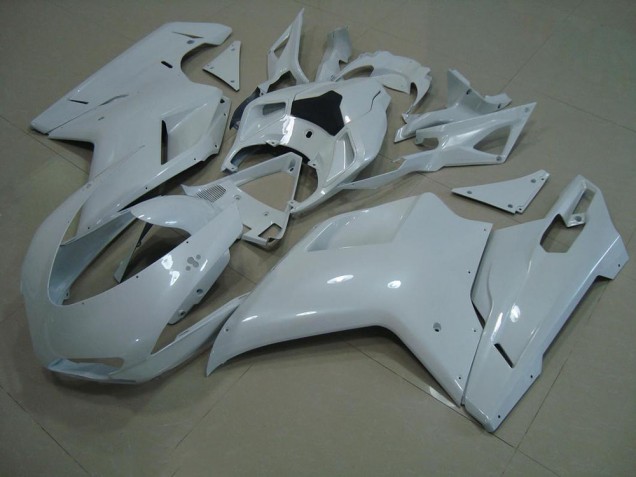 Brillant Blanc Carénage Ducati 848 1098 1198 2007-2014 Brillant Blanc Carénage Ducati 848 1098 1198 2007-2014