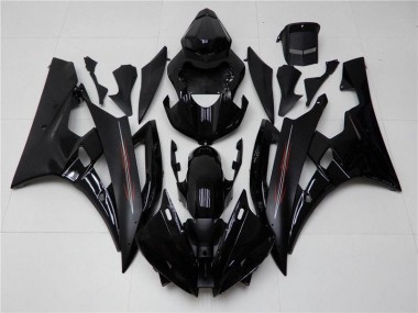 Brillant Noir Mat Carénage Yamaha R6 2006-2007