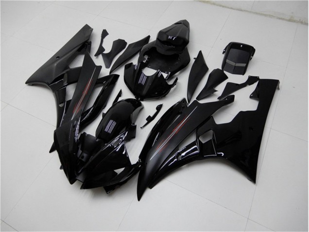 Brillant Noir Mat Carénage Yamaha R6 2006-2007 Brillant Noir Mat Carénage Yamaha R6 2006-2007