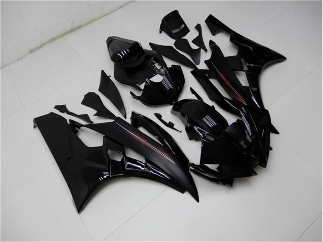 Brillant Noir Mat Carénage Yamaha R6 2006-2007 Brillant Noir Mat Carénage Yamaha R6 2006-2007