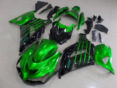 Candy Vert et Noir Carénage Kawasaki ZX14R ZZR 1400 2012-2021