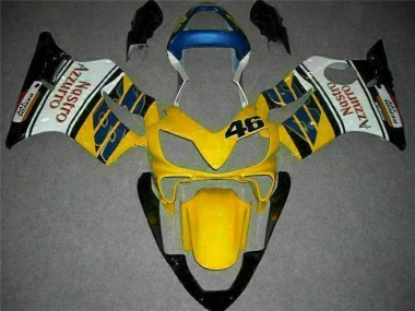 Jaune Blanc Carénage Honda CBR 600 F4i 2001-2003