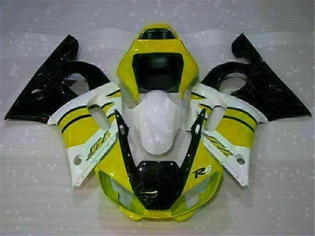 Jaune Blanc Carénage Yamaha R6 1998-2002 Jaune Blanc Carénage Yamaha R6 1998-2002