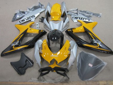 Jaune Blanc Noir Carénage Suzuki GSXR 600 K8 2008-2010