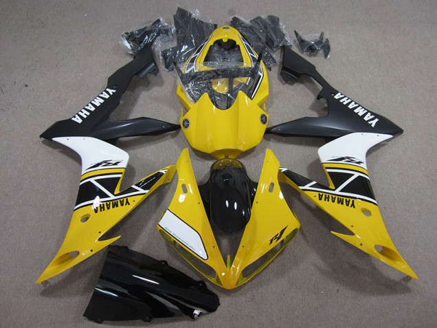 Jaune Blanc Noir Carénage Yamaha R1 2004-2006 Jaune Blanc Noir Carénage Yamaha R1 2004-2006