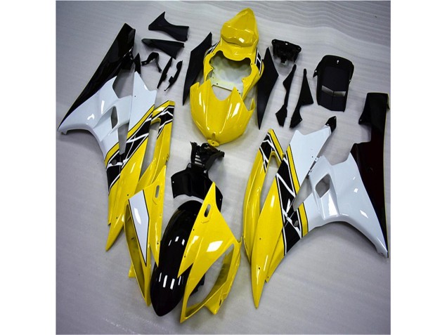 Jaune Blanc Noir Carénage Yamaha R6 2006-2007 Jaune Blanc Noir Carénage Yamaha R6 2006-2007