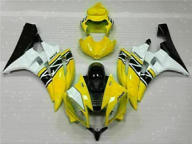 Jaune Blanc Noir Carénages Yamaha R6 2006-2007 Jaune Blanc Noir Carénages Yamaha R6 2006-2007