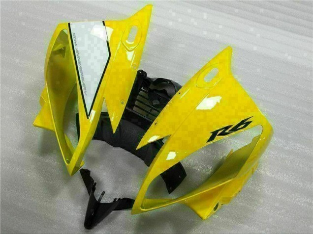 Jaune Blanc Noir Carénages Yamaha R6 2006-2007 Jaune Blanc Noir Carénages Yamaha R6 2006-2007