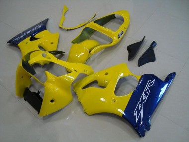 Jaune Bleu Carénage Kawasaki ZX6R 2000-2002