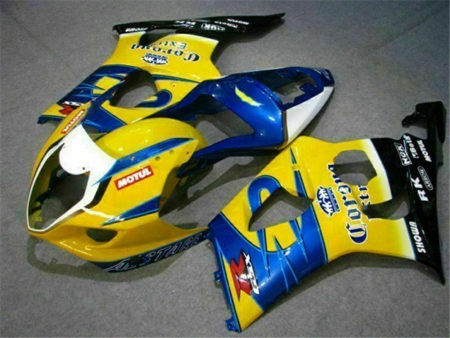Jaune Bleu Carénage Suzuki GSXR 1000 K3 2003-2004 Jaune Bleu Carénage Suzuki GSXR 1000 K3 2003-2004