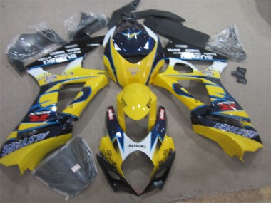 Jaune Bleu Carénage Suzuki GSXR 1000 K7 2007-2008