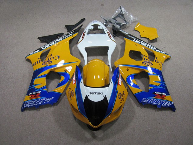 Jaune Bleu Corona Extra Carénage Suzuki GSXR 1000 K3 2003-2004 Jaune Bleu Corona Extra Carénage Suzuki GSXR 1000 K3 2003-2004