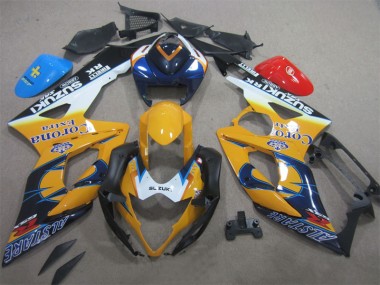 Jaune Bleu Corona Extra Carénage Suzuki GSXR 1000 K5 2005-2006