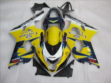 Jaune Bleu Corona Extra Carénage Suzuki GSXR 600 K4 2004-2005