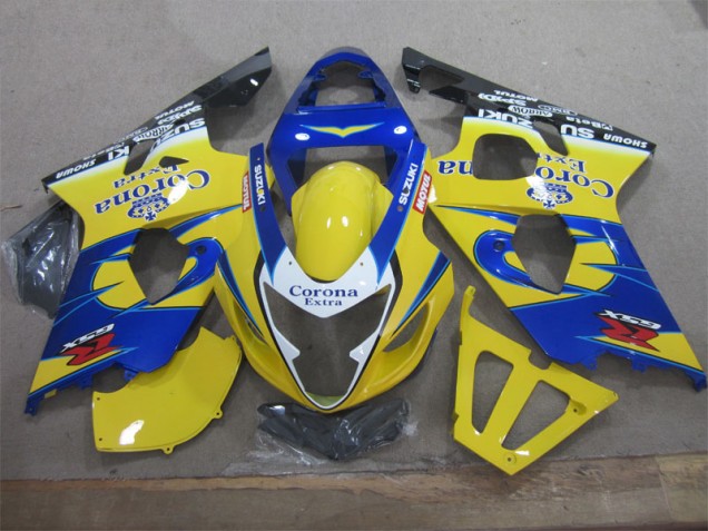 Jaune Bleu Corona Extra Carénages Suzuki GSXR 600 K4 2004-2005 Jaune Bleu Corona Extra Carénages Suzuki GSXR 600 K4 2004-2005