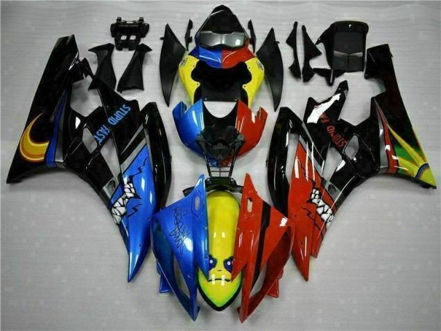 Jaune Bleu Rouge Carénage Yamaha R6 2006-2007 Jaune Bleu Rouge Carénage Yamaha R6 2006-2007