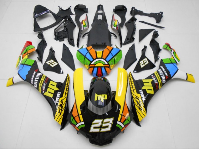 Jaune Noir 23 Carénage Yamaha R1 2015-2019 Jaune Noir 23 Carénage Yamaha R1 2015-2019