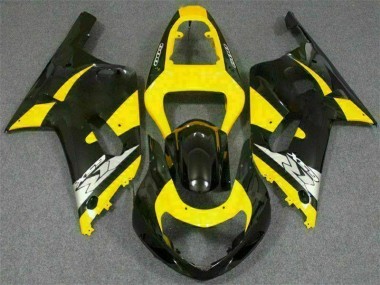 Jaune Noir Carénage Suzuki GSXR 600 / 750 K1 K2 K3 2001-2003