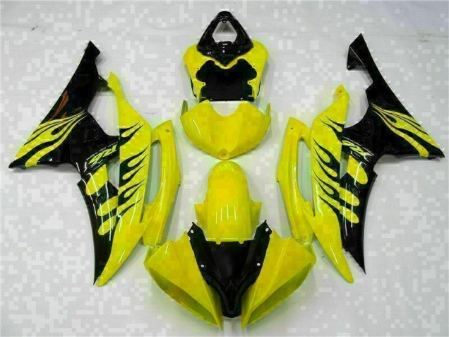 Jaune Noir Carénages Yamaha R6 2008-2016 Jaune Noir Carénages Yamaha R6 2008-2016