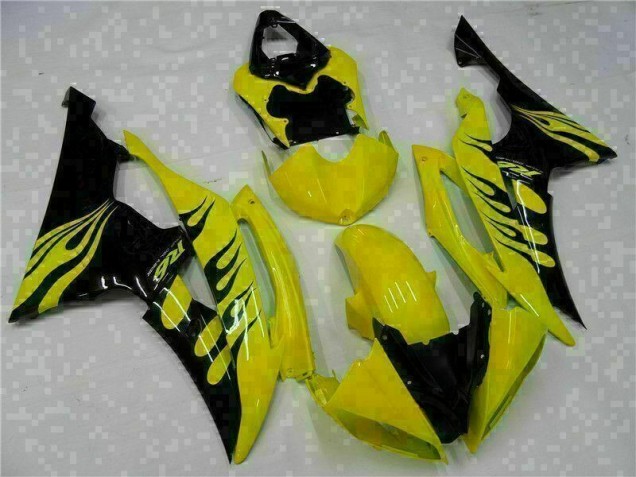 Jaune Noir Carénages Yamaha R6 2008-2016 Jaune Noir Carénages Yamaha R6 2008-2016