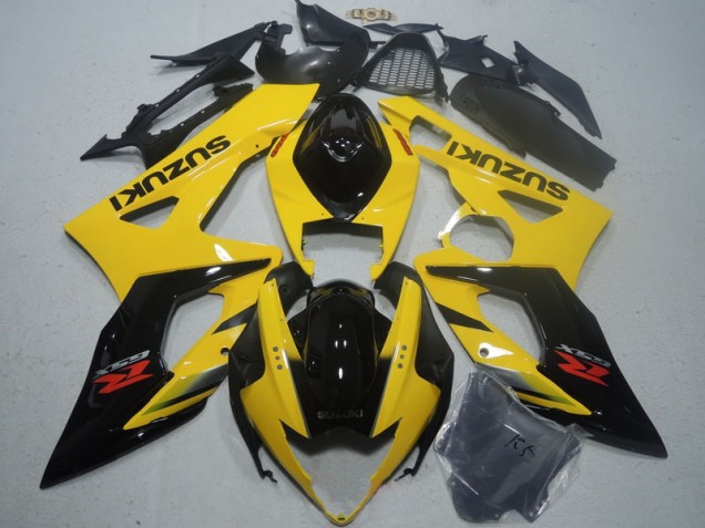 Jaune Noir Carrosserie Suzuki GSXR 1000 K5 2005-2006 Jaune Noir Carrosserie Suzuki GSXR 1000 K5 2005-2006